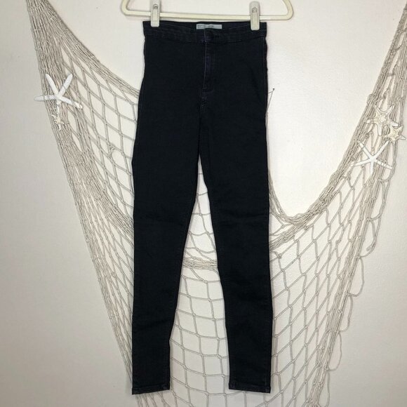 TOPSHOP MOTO Joni Skinny Jeans in Pure Black W26 - Picture 1 of 10